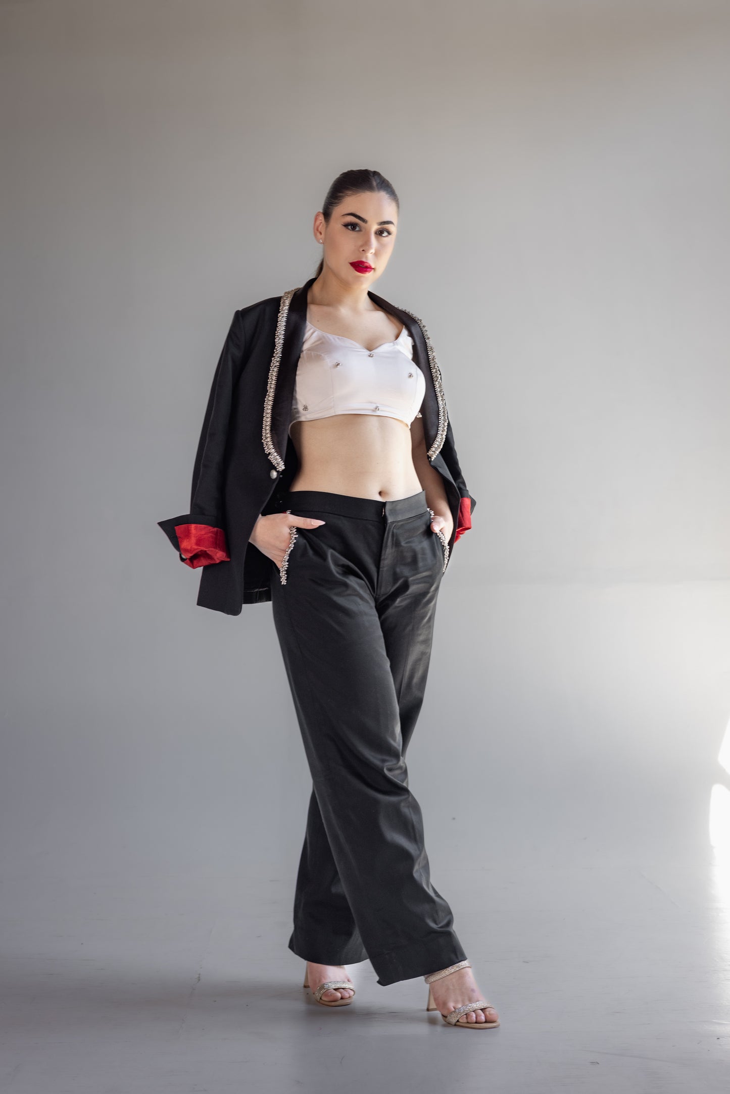 in Nila Pants (Designer Black Latte Red Wide-leg – and trousers) luxury Chaa